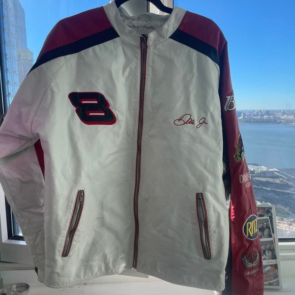 Wilson’s Leather Red and White Racer jacket - Picture 2 of 3